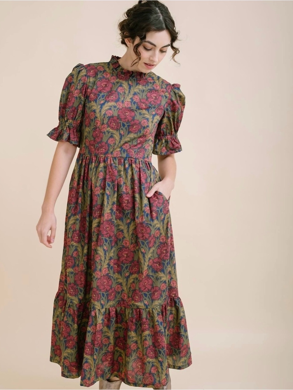 Plum & Pigeon navy blue needle cord dress @ size 14